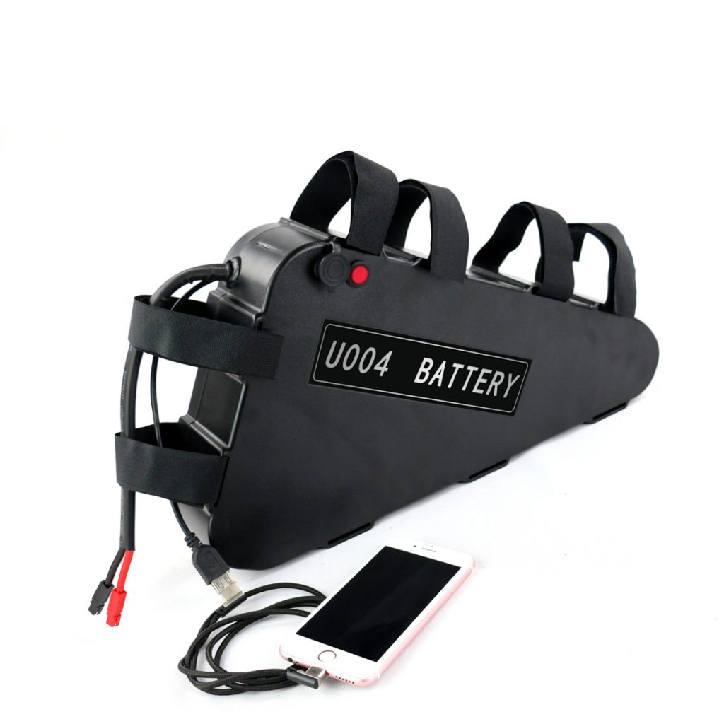 Large triangle battery case — 1300 Wh, 48 V, 27 Ah