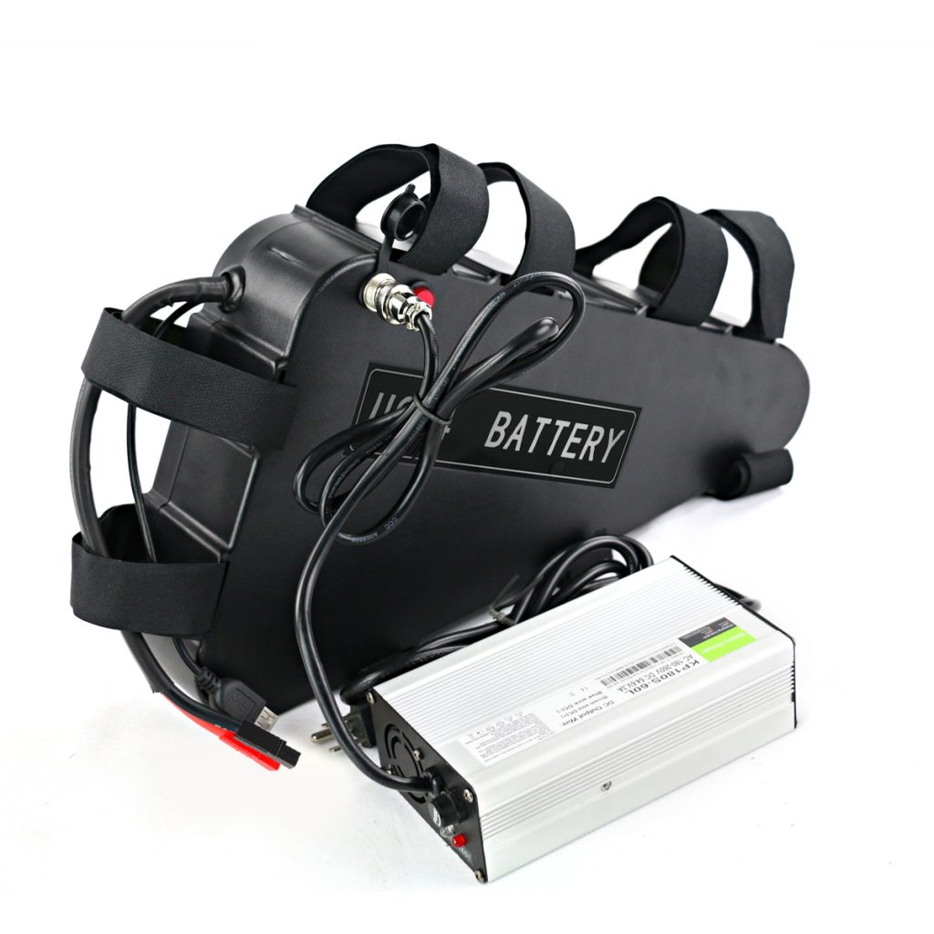 Large triangle battery case — 1300 Wh, 48 V, 27 Ah
