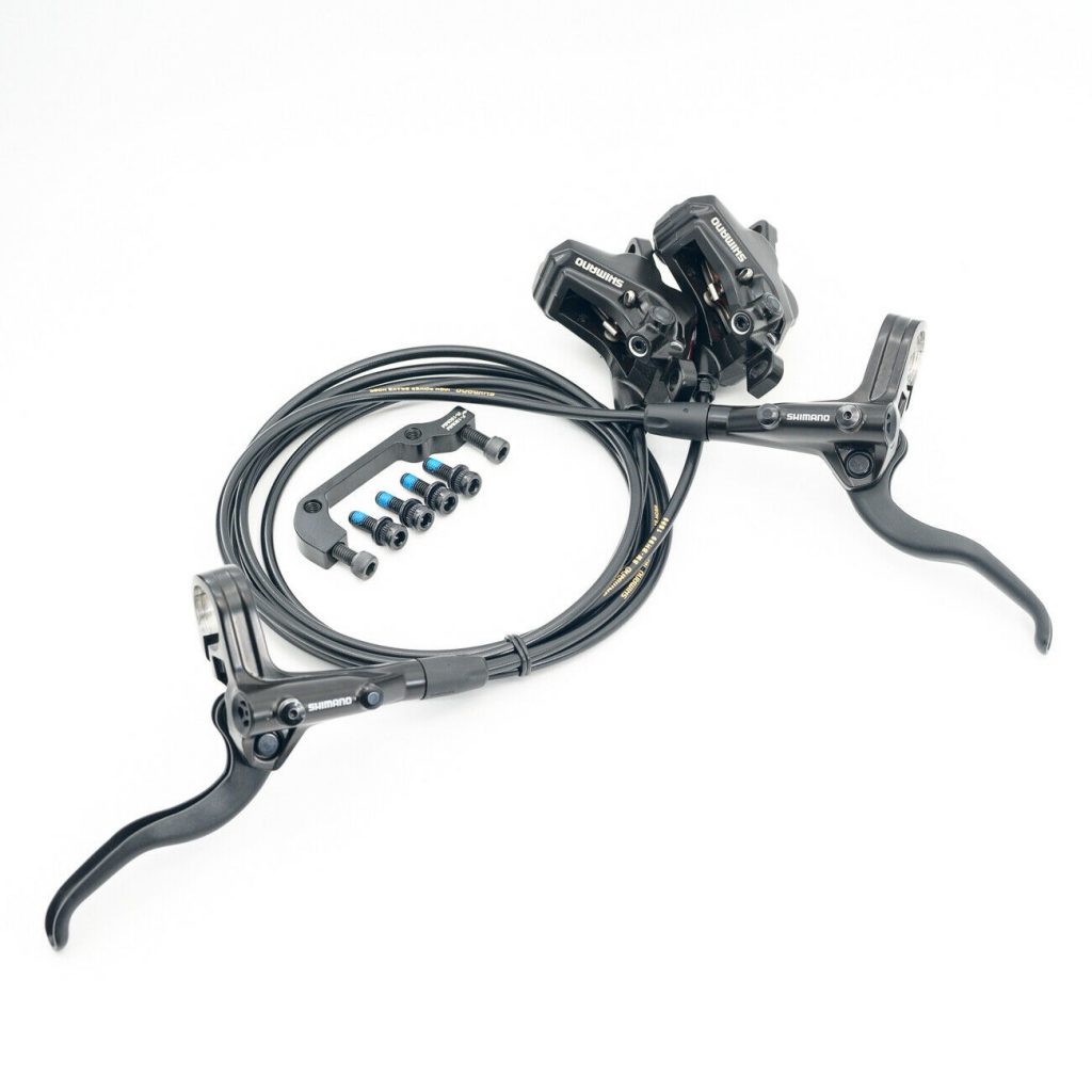 Shimano four-piston hydraulic brake set upgrade