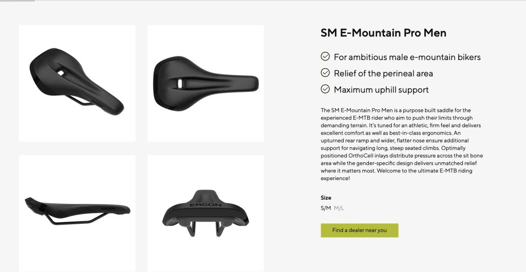 Ergon SM E-Mountain Pro Men saddle